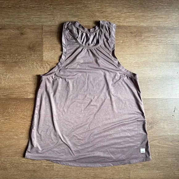 Vuori Cove Ribbed Chocolate Brown Racerback Tank Top Size S - Picture 2 of 6